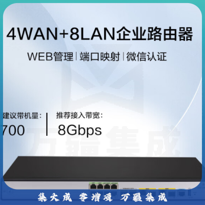 新华三（H3C）2*10 GE+2*GE Combo+8*GE高性能企业级有线路由器 带机700/内置防火墙/AP管理 ER6300G3