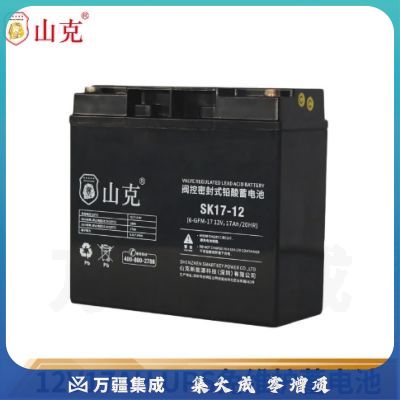 山克蓄电池12V17AH UPS电源专用电池免维护铅酸蓄电池 SK17-12