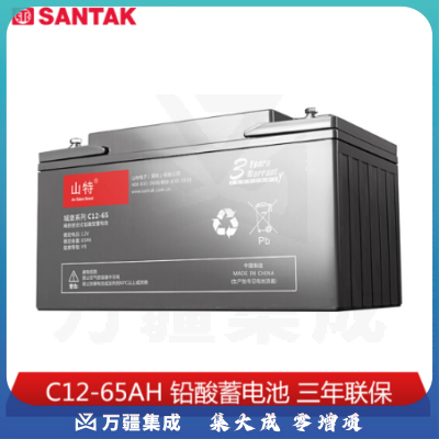 山特（SANTAK）C12-65AH 山特UPS电源电池免维护铅酸蓄电池 12V65AH