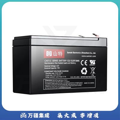 山特（SANTAK）UPS不间断电源城堡铅酸蓄电池C12-7AH 12V7AH阀控密封免维护