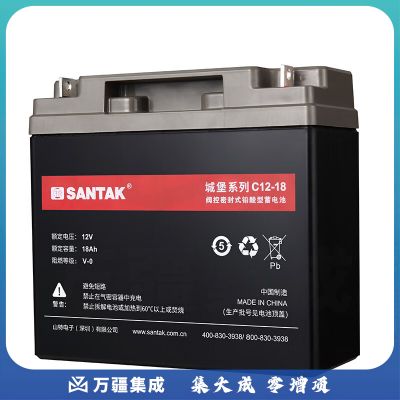 山特（SANTAK）UPS不间断电源城堡铅酸蓄电池C12-18AH 12V18AH阀控密封免维护 8个装