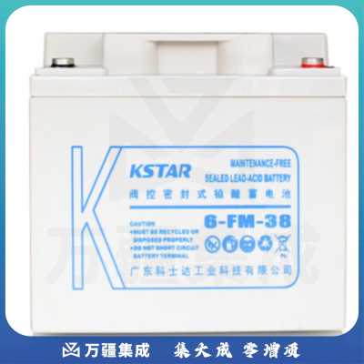 科士达（KSTAR)12V38AH固定性密封免维护蓄电池6-FM-38适用于UPS不间断电源