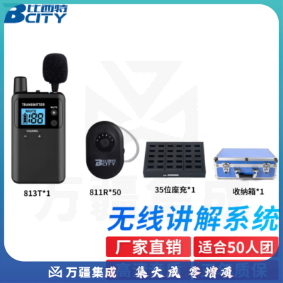 比西特 811R无线讲解器一对多耳挂式无线对讲器蓝牙导游耳机政企接待电子解说器 1讲 50人听团套装