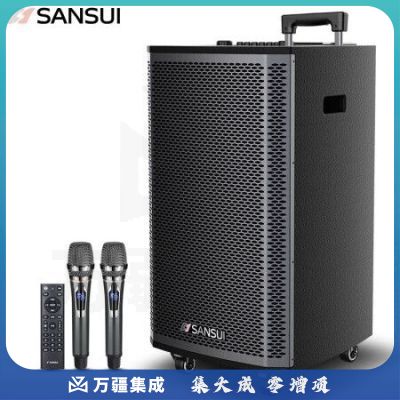 山水（SANSUI）L08 广场舞音响户外音响大功率重低音拉杆音响移动音箱便携式蓝牙