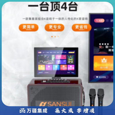 山水（SANSUI）E28音响套装 户外蓝牙音箱【1600W+影院级音效】双6.5寸 双话筒