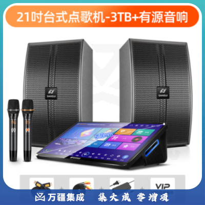 山水（SANSUI）C50 点歌机一体机 智能音响触摸屏 21吋台式【3T】+H6有源对箱
