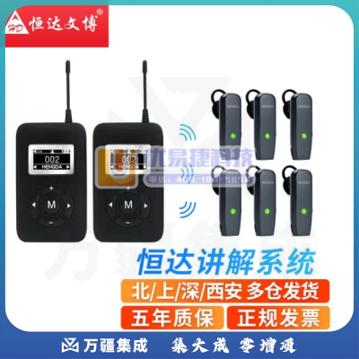 恒达文博 导游讲解器一对多参观行政接待讲解员无线解说同声传译机团队讲解蓝牙耳机 2讲100接收+充电消毒箱*2