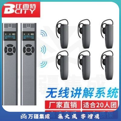 比西特919R无线讲解耳麦一对多政企接待会议讲解器一键关机导游带团电子解说器 双讲+20人听团套装