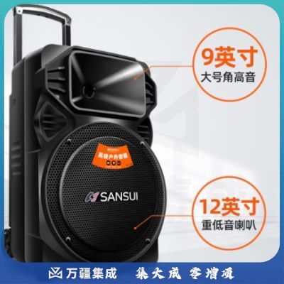 山水（SANSUI）SS6-12 广场舞音响音箱户外移动便携式拉杆蓝牙播放器