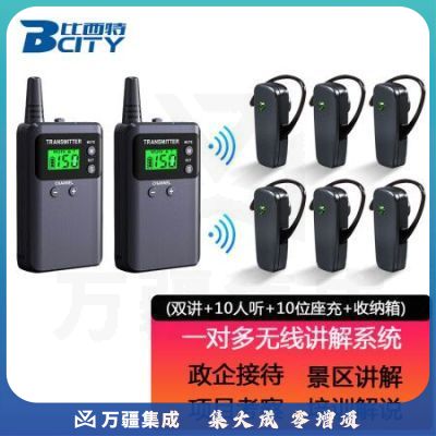 比西特 511RS无线讲解器一对多导游讲解会议讲解系统参观解说不入耳式接收 双讲+20人听+30位座充+收纳箱