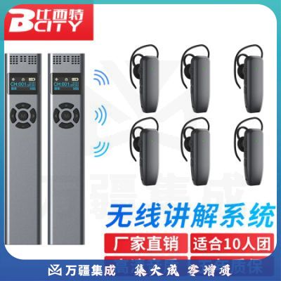 比西特919R无线讲解耳麦一对多政企接待会议讲解器一键关机导游带团电子解说器 双讲 10人听团 10位充 收纳箱