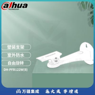 dahua大华dahua 鸭嘴壁装支架 大华摄像头铝合金加厚万向支架 DH-PFB122W(白色)