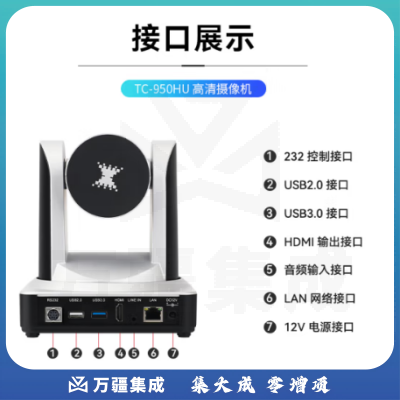 天创恒达 视频会议摄像头全向麦1080P高清变焦直播会议室设备 TC-950HU