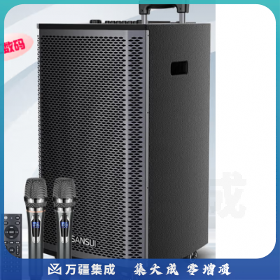 山水（SANSUI）户外K歌专用音响广场舞拉杆移动音响大功率重低音蓝牙k歌智能音箱L10电木吉他民谣乐器音箱