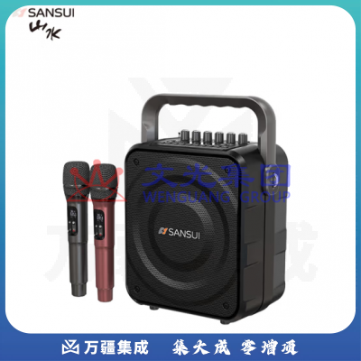 山水   K58无线蓝牙音箱 移动带户外广场舞音响卡拉OK双无线话筒