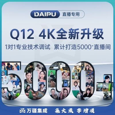 戴浦（DAIPU）DP-Q12A 4K竖屏电脑摄像头 超高清网络视频广角外接专用全套双麦套装