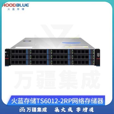 火蓝存储（hoodblue）TS6012-2RP万兆光纤nas存储服务 器12盘位磁盘阵列共享存储备份 TS6012-2RP-240TB