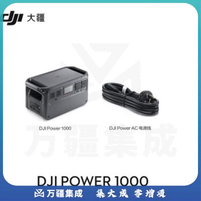 大疆【2400W真大功率】户外移动电源 1度电 220V大容量 露营户外车载摆摊备用储能电源 DJI Power 1000