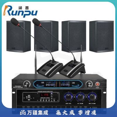 润普RP-E602 会议室音频系统/音响组合/影院KTV音响功放无线麦克风套装