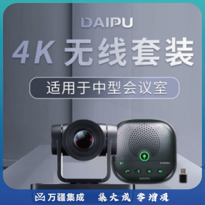 戴浦（DAIPU）DP-T117 高清4K视频会议套餐 4K超高清免驱云台摄像头 蓝牙会议全向麦克风远程视频会议腾讯会议