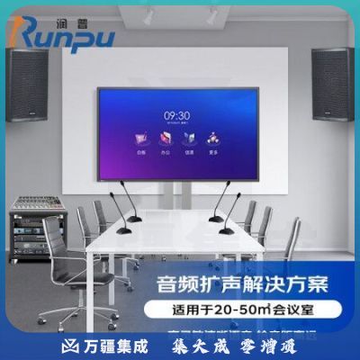 润普RP-JDYP180 会议室音频扩声解决方案（会议麦克风+音响+调音台+音频处理器+数字移频器+时序电源）