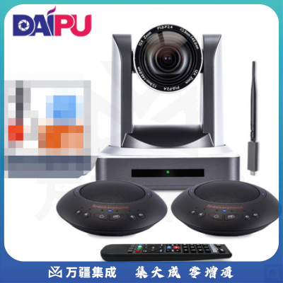 戴浦 大型视频会议室套装 适用60-80㎡(2.4G无线视频会议全向麦克风一拖二 12倍变焦USB视频会议摄像头)