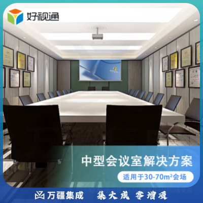 好视通中型会议室音视频解决方案(会议终端X3 pro 摄像头 显示屏 全向麦) 适合30-70㎡