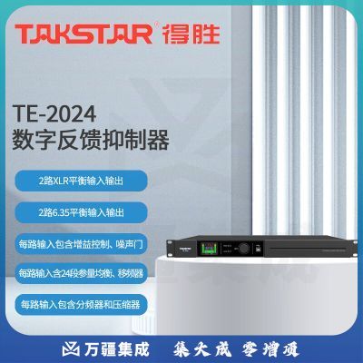 得胜 (TAKSTAR)TE-2024 反馈抑制器 数字反馈抑制器 2进2出高效稳定防啸叫 会议演出报告厅