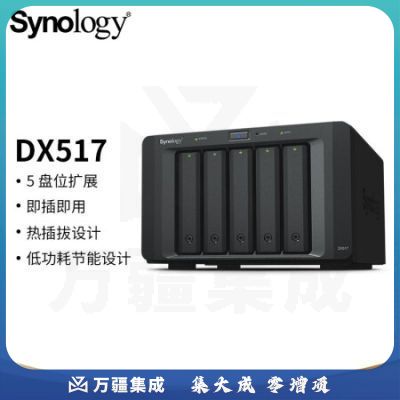 群晖（Synology）DX517 5盘位NAS网络存储扩充设备 （无内置硬盘）