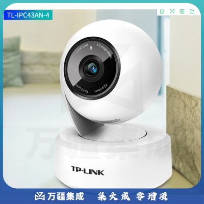 TP-LINK 无线监控摄像头 300万高清云台 家用网络智能安防家庭监控 360度全景wifi手机远程TL-IPC43AN-4 霜白