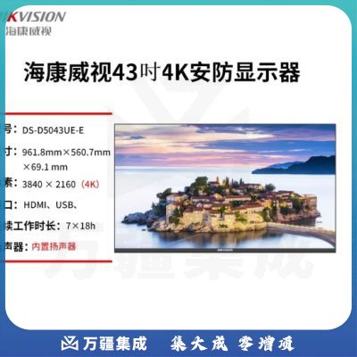 海康威视 43寸 4K安防显示器DS-D5043UE-E