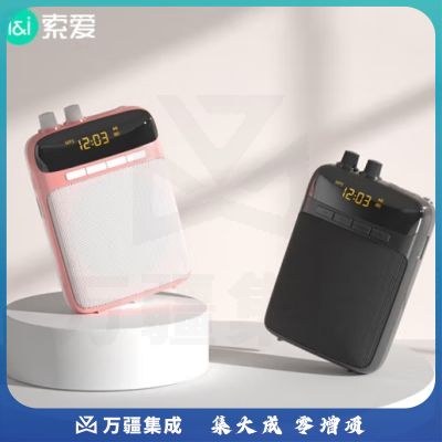 索爱（soaiy）S318M小蜜蜂扩音器教师专用麦克风喇叭导游腰挂蓝牙音箱便携式教学讲课Type-C 金色