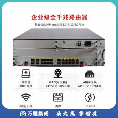 华为（HUAWEI）AR6280-S 千兆企业级核心路由器 多WAN口网管型路由器 带机2000PC模块化多业务