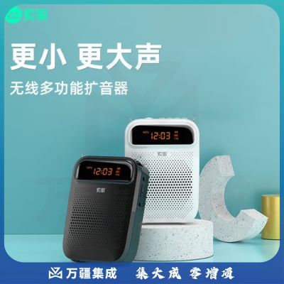 索爱（soaiy）S378 PRO版小蜜蜂扩音器迷你便携大功率教学麦克风导游导购教师专用插卡收音播放器 睿智黑