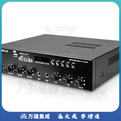 菱声（LINGSHENG）蓝牙合并式大功率专业定压定阻功放机校园广播系统功率放大器紧急宣传应急广播 USB-5080B蓝牙功放机