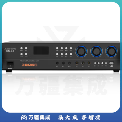 菱声蓝牙专业定阻功放机演出会议室家用卡拉OK带反馈抑制器防啸叫效果器 2*260瓦专业功放机（内置效果器+防啸叫器）