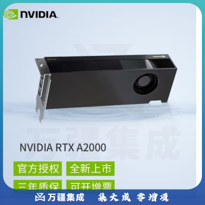 英伟达 NVIDIA RTX A2000 6G 12G 三维建模平面设计工业绘图台式机专业图形显卡 NVIDIA RTX A2000 6G 盒装
