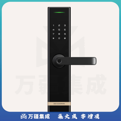 德施曼 指纹锁智能门锁 电子锁家用防盗门锁 密码锁E180 磨砂黑