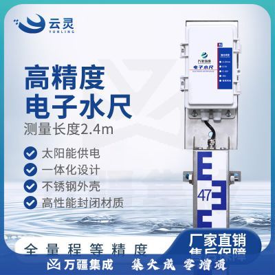 云灵电子水尺防汛防洪防涝水位监测高精度积水测量485报警传感器 2.4m单传感器