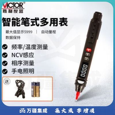 胜利仪器（VICTOR）VC6012D 笔式数字万用表 高精度袖珍防烧万能表 笔形电工表 自动识别款