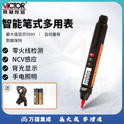 胜利仪器（VICTOR）VC6012C 笔式数字万用表 高精度袖珍防烧万能表 笔形电工表 自动量程款