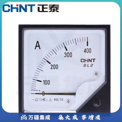 正泰（CHNT）6L2-A-400/5A 安装式电流表 指针表 指针交流电流表 400/5A