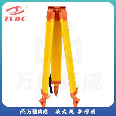 RUNEG实木三脚架经纬仪全站仪通用型三脚架加厚加重型木质三脚支架 工地配件 架子 红色经纬仪全站仪通用型