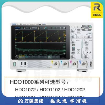 RIGOL普源精电DHO1000数字示波器200Mhz4通道2G采样率12bit高分辨率 DHO1074 100M深存储
