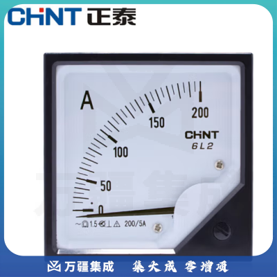 正泰（CHNT）6L2-A 安装式电流表 指针表 指针式交流电流表 200/5A