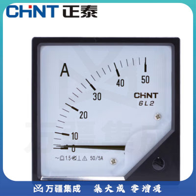 正泰（CHNT）6L2-A-50/5A 安装式电流表 指针表 指针交流电流表 50/5A