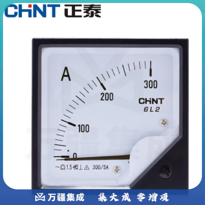 正泰（CHNT）6L2-A 安装式电流表 指针表 指针式交流电流表 300/5A