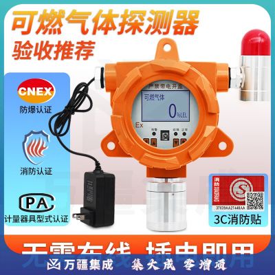 艾科思可燃气体探测报警器免布线甲烷天然液化气餐饮厨房工商用检测仪