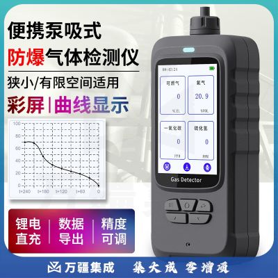 爱德克斯（EDKORS）泵吸式四合一气体检测仪可燃氧气CO硫化氢有限空间报警器带导出