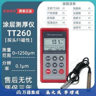 北京时代涂层测厚仪铁基电镀锌铬铝基电泳漆阳极氧化层厚度测试仪 TT260F1铁基型1-1250um